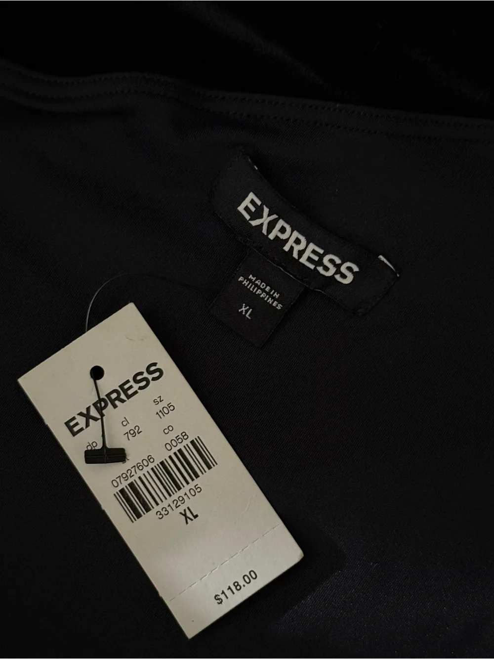 Express Black Velvet One Shoulder Wide Leg Jumpsuit XL NWT - Picture 6 of 6